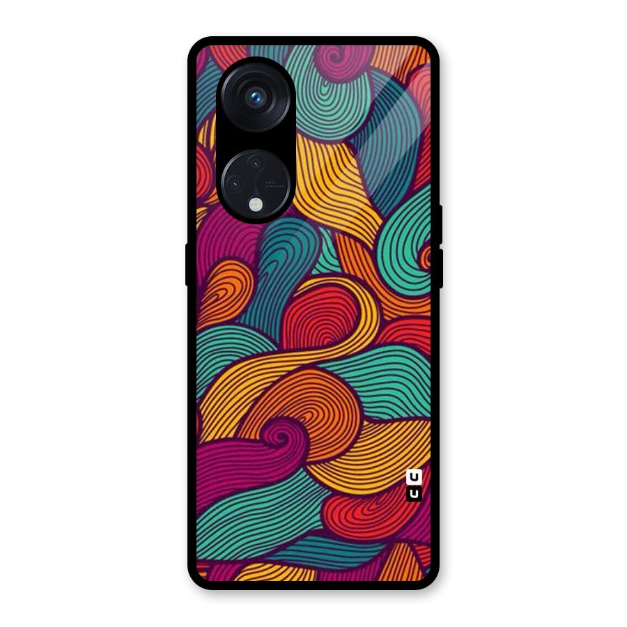 Whimsical Colors Glass Back Case for Reno8 T 5G