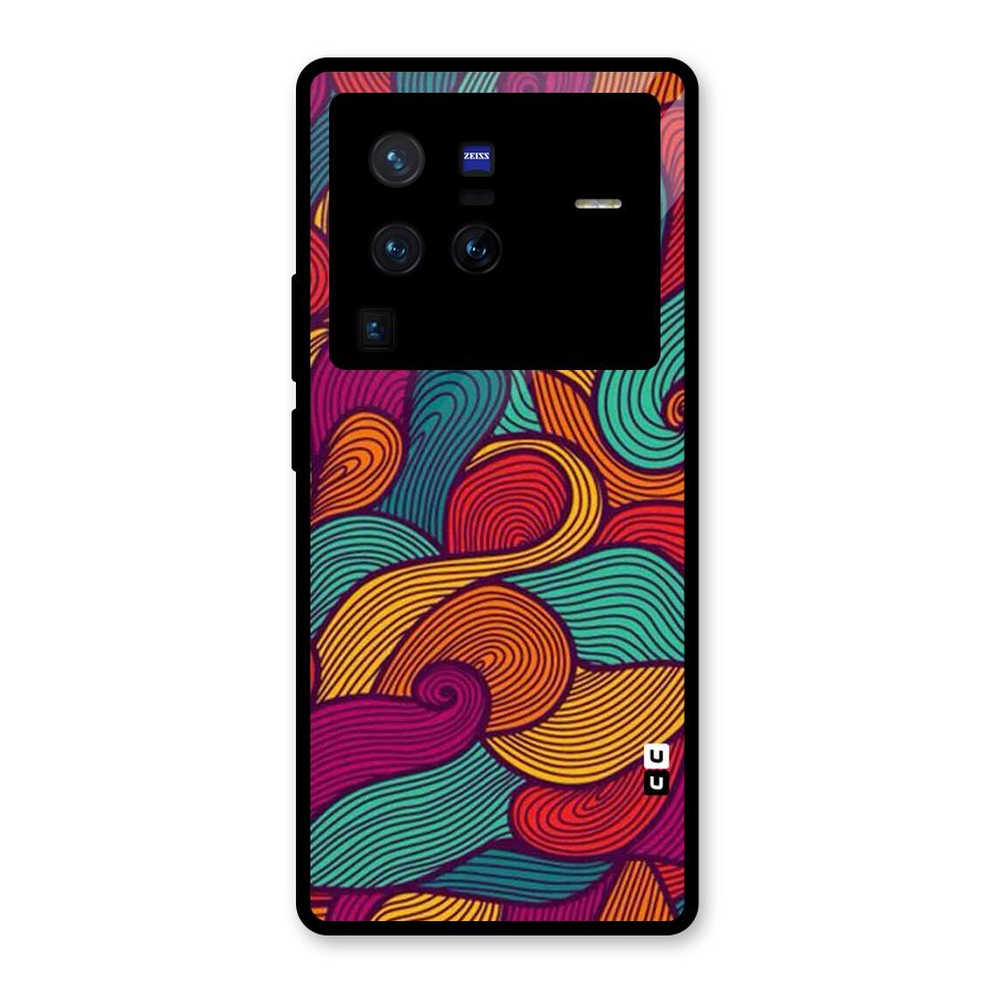 Whimsical Colors Glass Back Case for Vivo X80 Pro