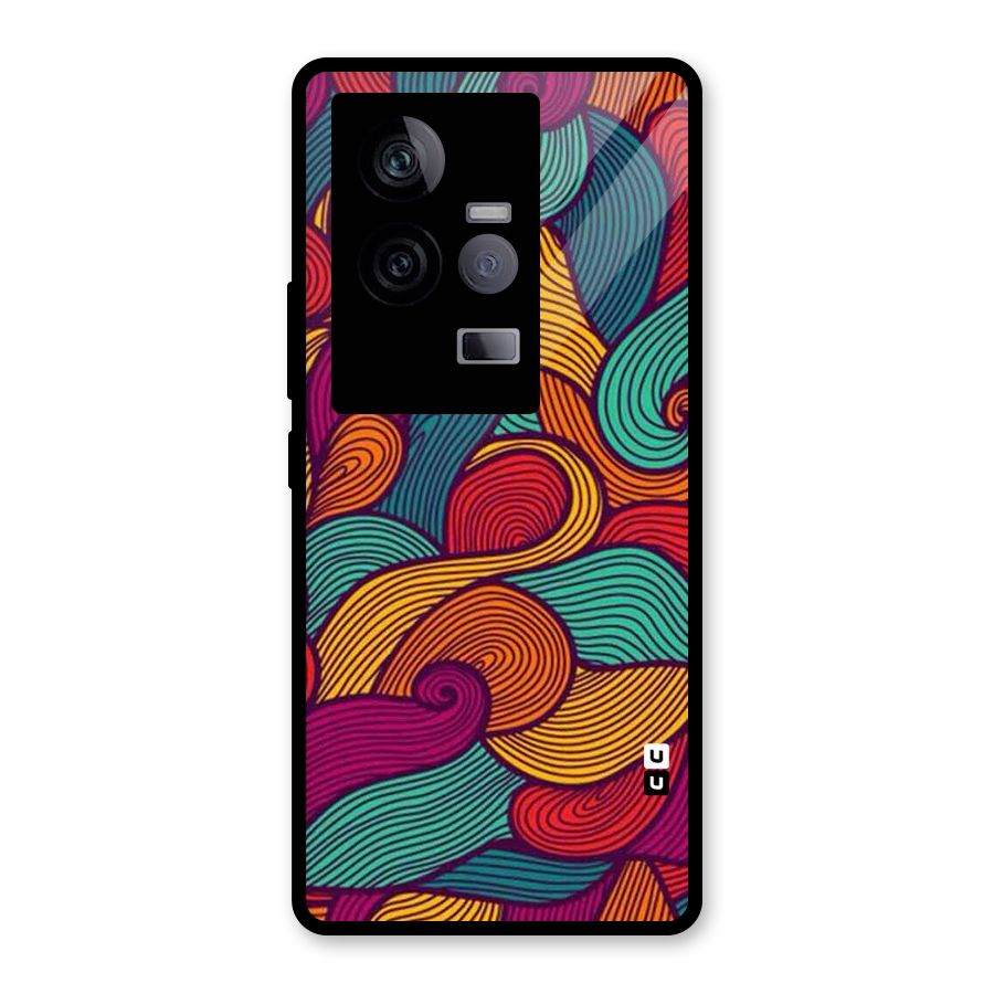Whimsical Colors Glass Back Case for Vivo iQOO 11 5G