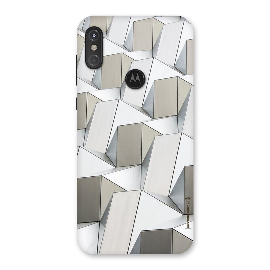 White Abstract Art Back Case for Motorola One Power