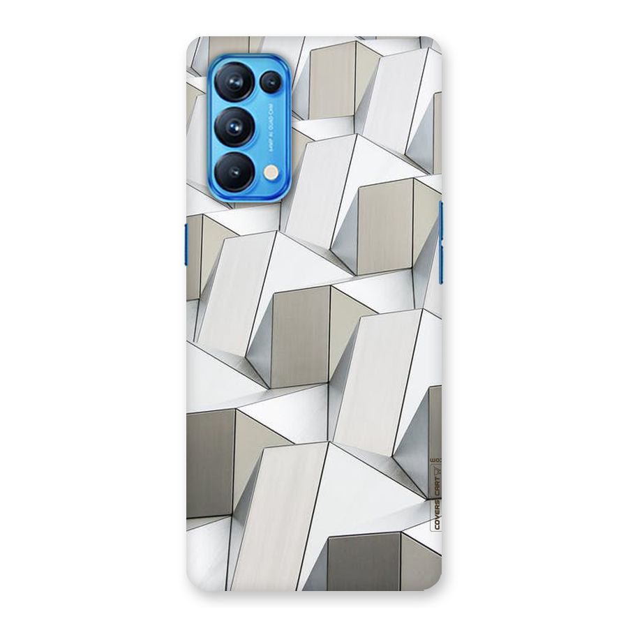 White Abstract Art Back Case for Oppo Reno5 Pro 5G