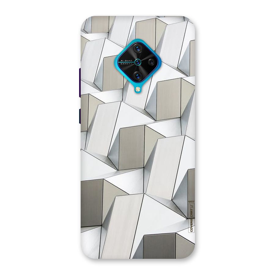 White Abstract Art Back Case for Vivo S1 Pro