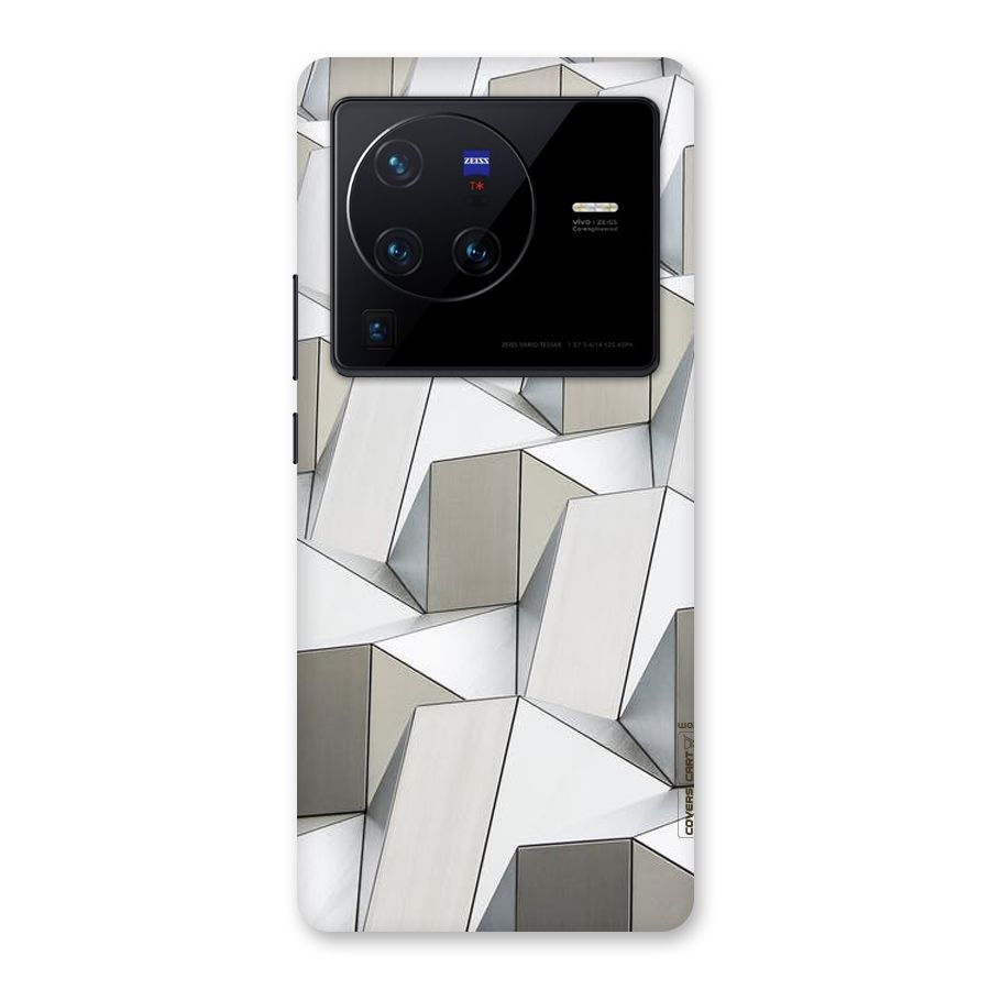 White Abstract Art Back Case for Vivo X80 Pro