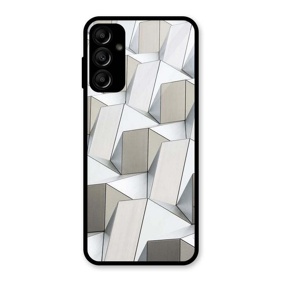 White Abstract Art Glass Back Case for Galaxy A14 5G