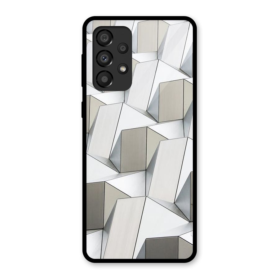 White Abstract Art Glass Back Case for Galaxy A33 5G