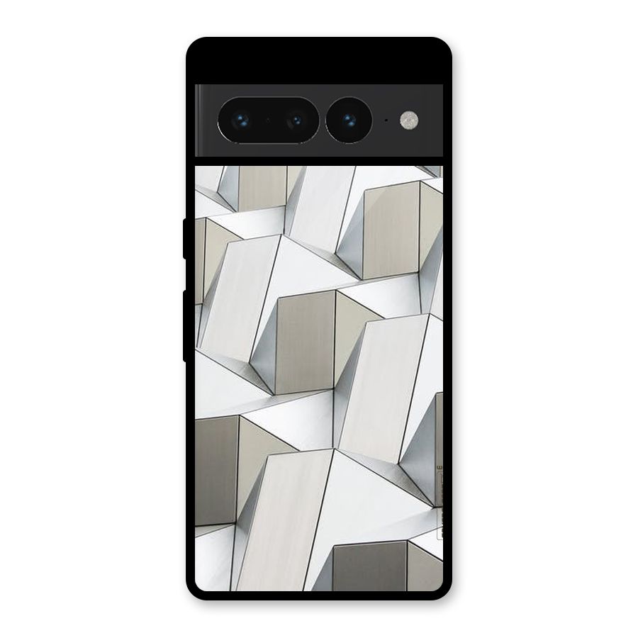 White Abstract Art Glass Back Case for Google Pixel 7 Pro