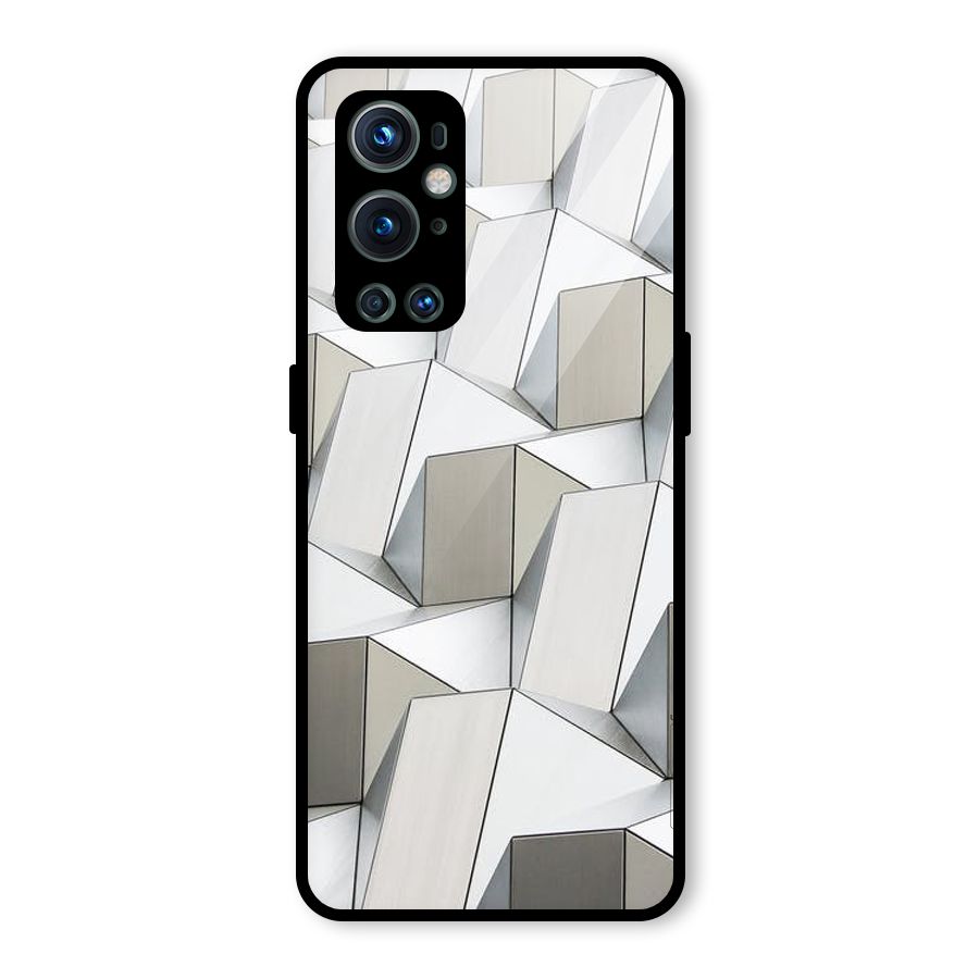 White Abstract Art Glass Back Case for OnePlus 9 Pro