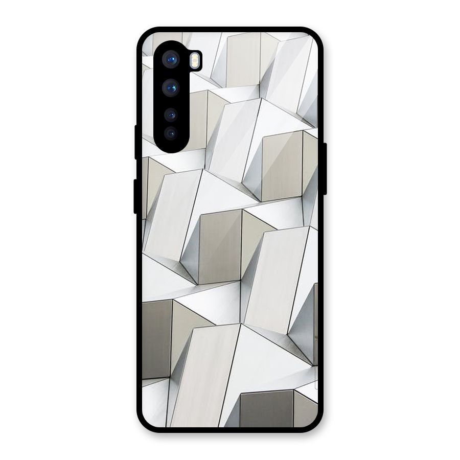 White Abstract Art Glass Back Case for OnePlus Nord