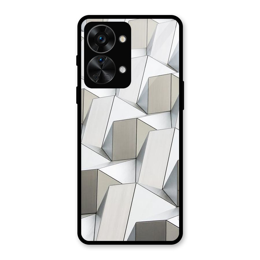 White Abstract Art Glass Back Case for OnePlus Nord 2T