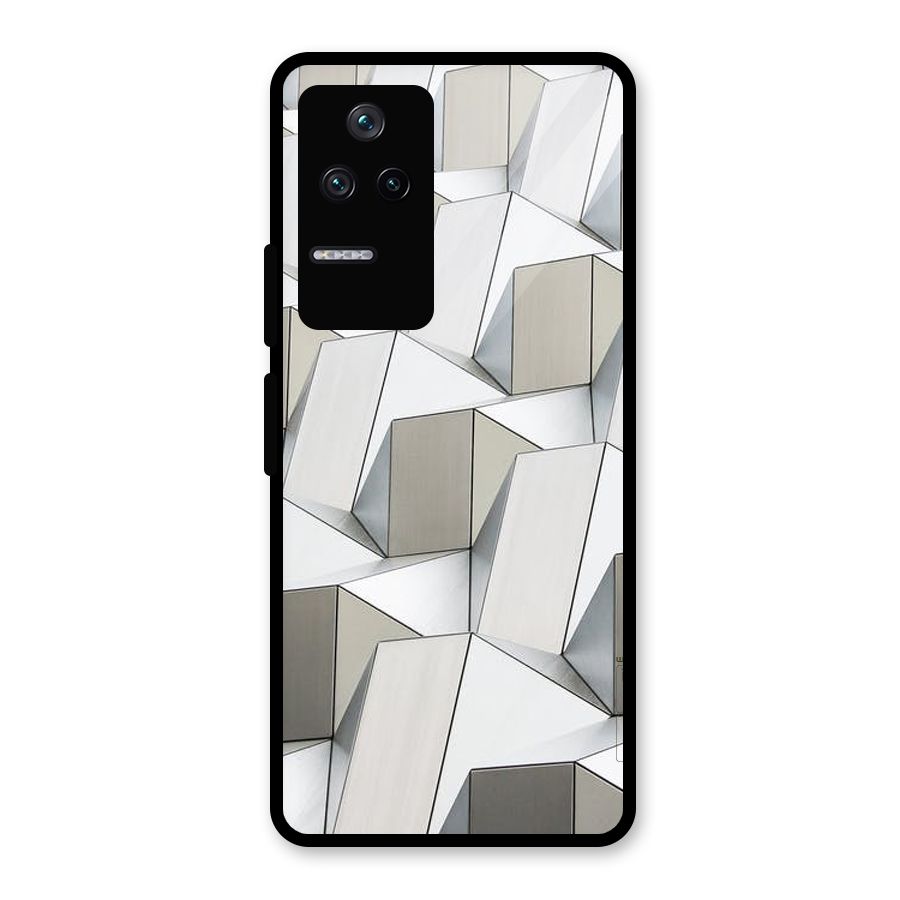 White Abstract Art Glass Back Case for Poco F4 5G