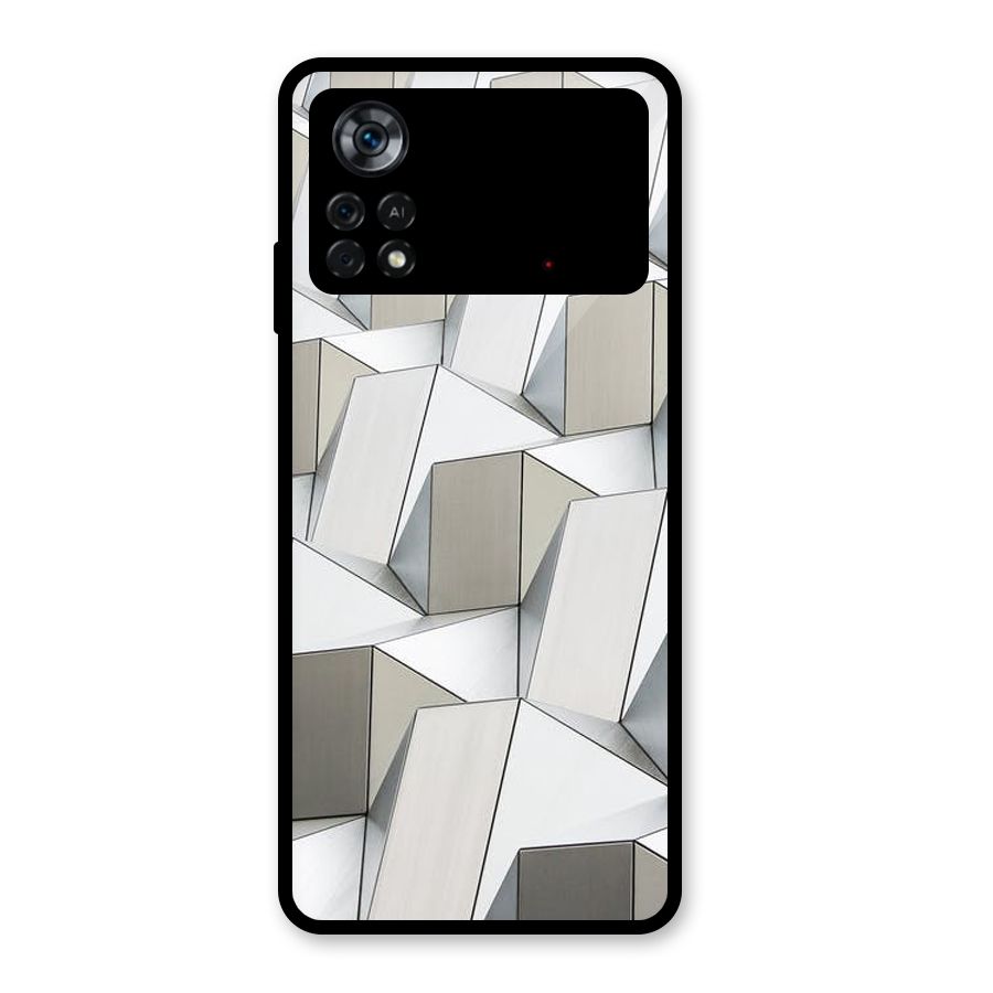 White Abstract Art Glass Back Case for Poco X4 Pro 5G