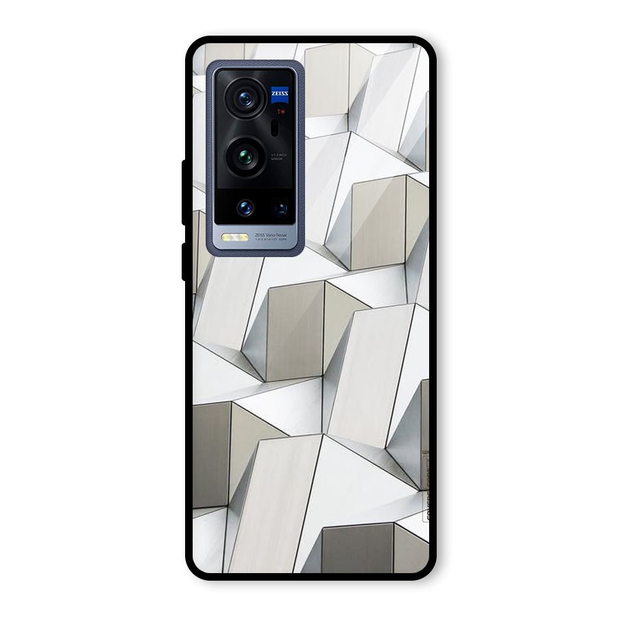 White Abstract Art Glass Back Case for Vivo X60 Pro Plus