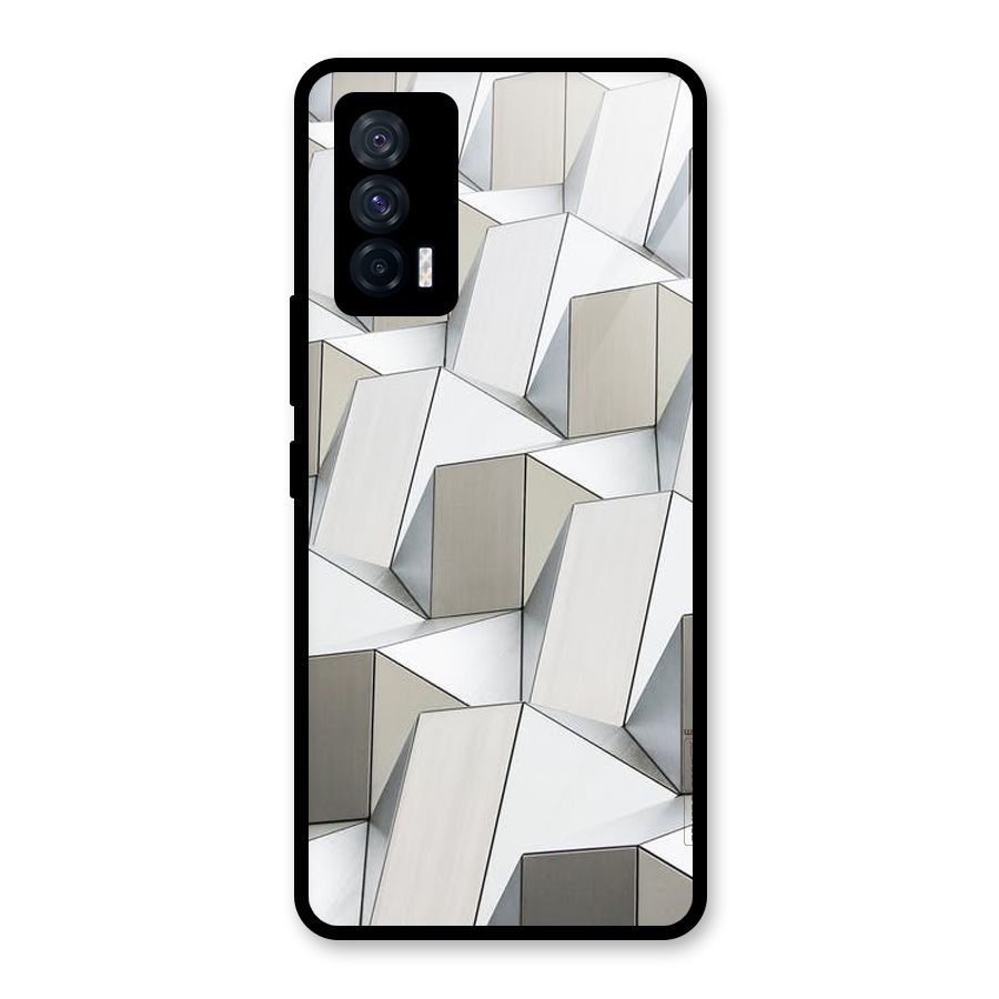 White Abstract Art Glass Back Case for Vivo iQOO 7 5G