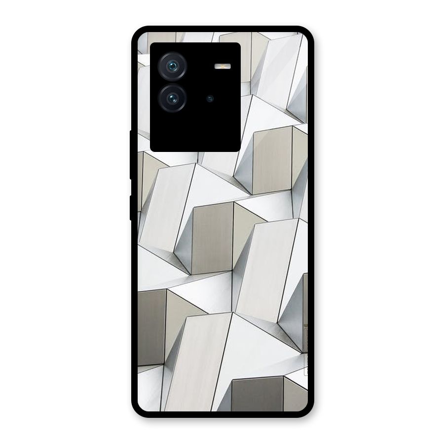 White Abstract Art Glass Back Case for Vivo iQOO Neo 6 5G