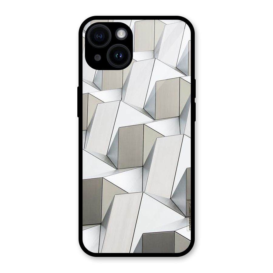 White Abstract Art Glass Back Case for iPhone 14