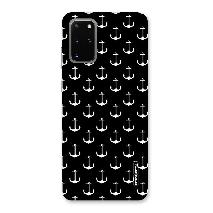 White And Black Anchor Pattern Back Case for Galaxy S20 Plus