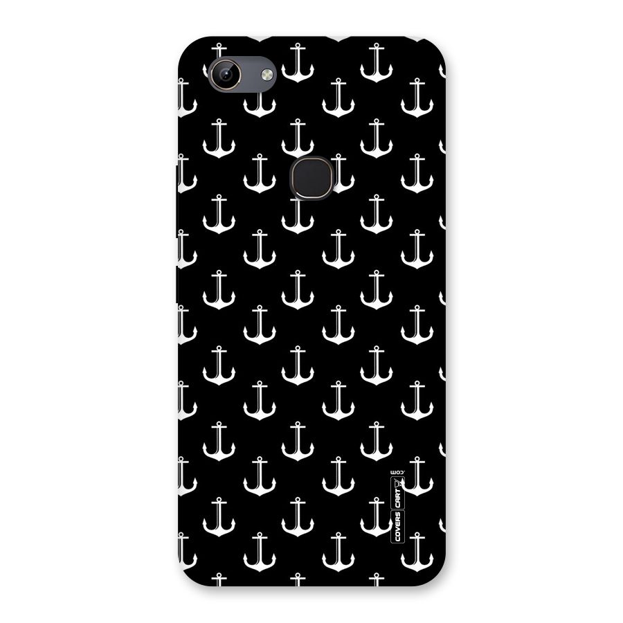 White And Black Anchor Pattern Back Case for Vivo Y81