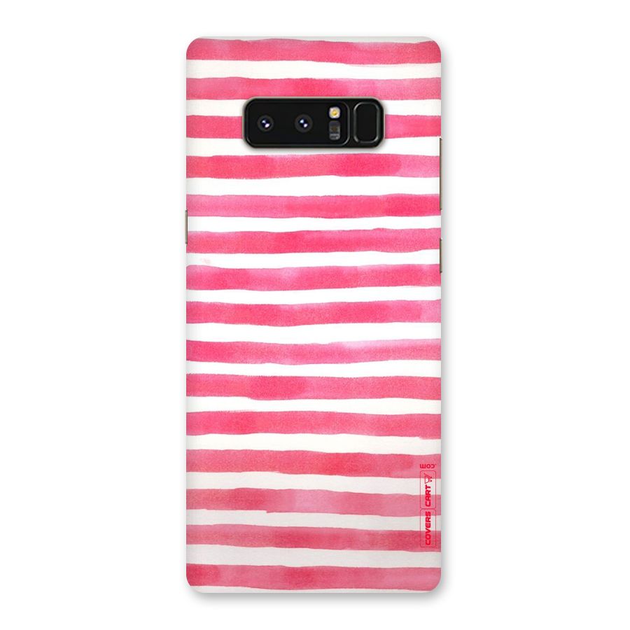 White And Pink Stripes Back Case for Galaxy Note 8