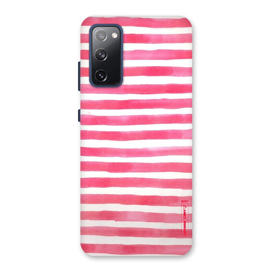 White And Pink Stripes Back Case for Galaxy S20 FE