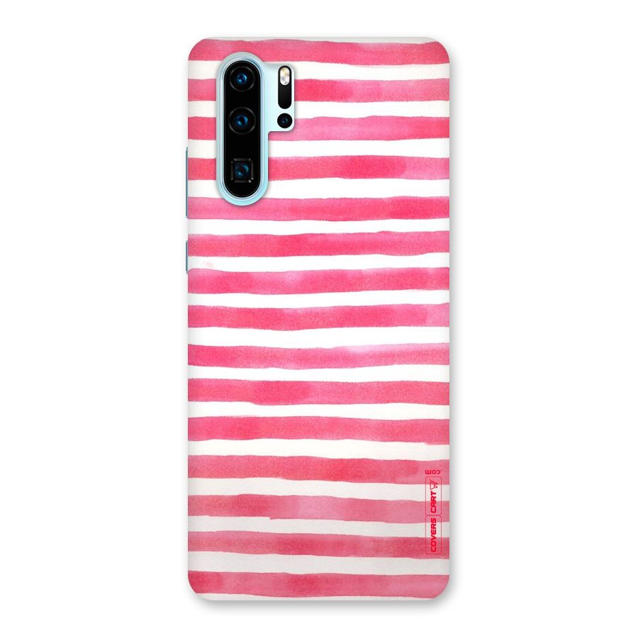 White And Pink Stripes Back Case for Huawei P30 Pro