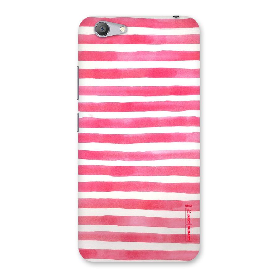 White And Pink Stripes Back Case for Vivo Y53