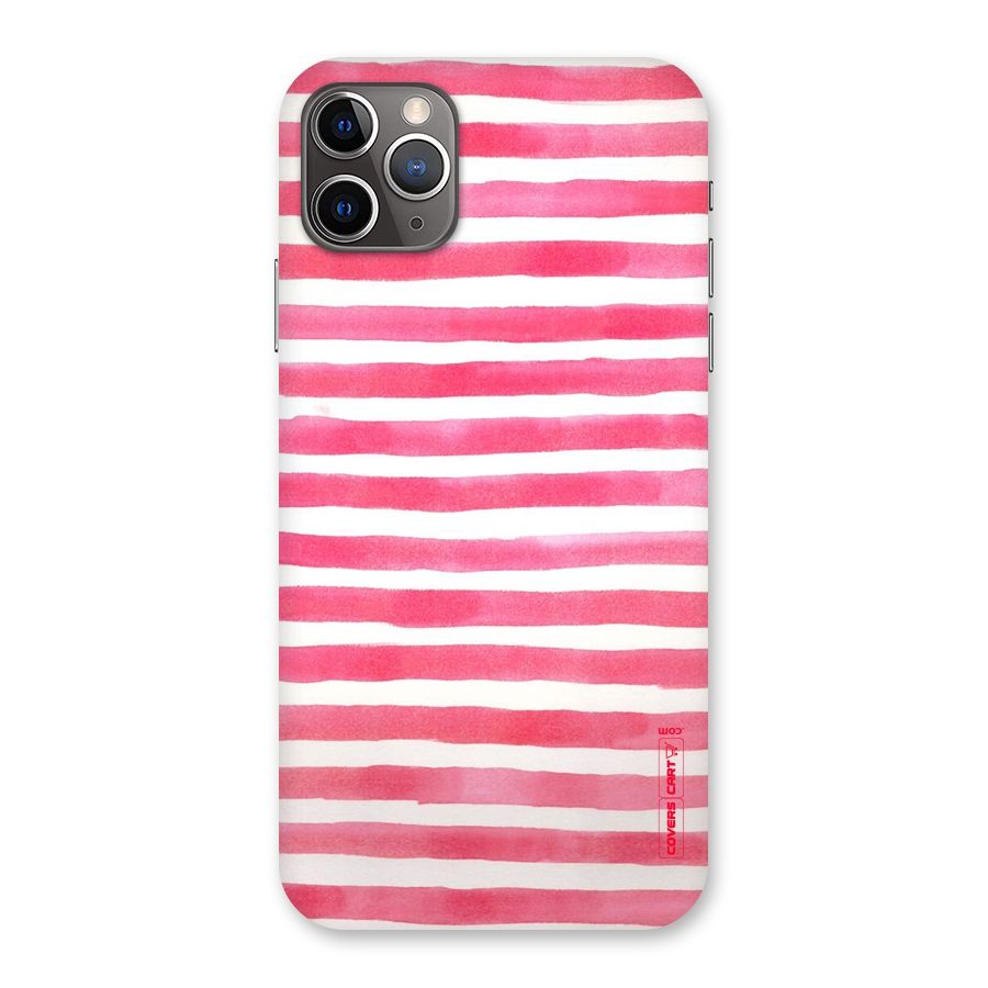 White And Pink Stripes Back Case for iPhone 11 Pro Max