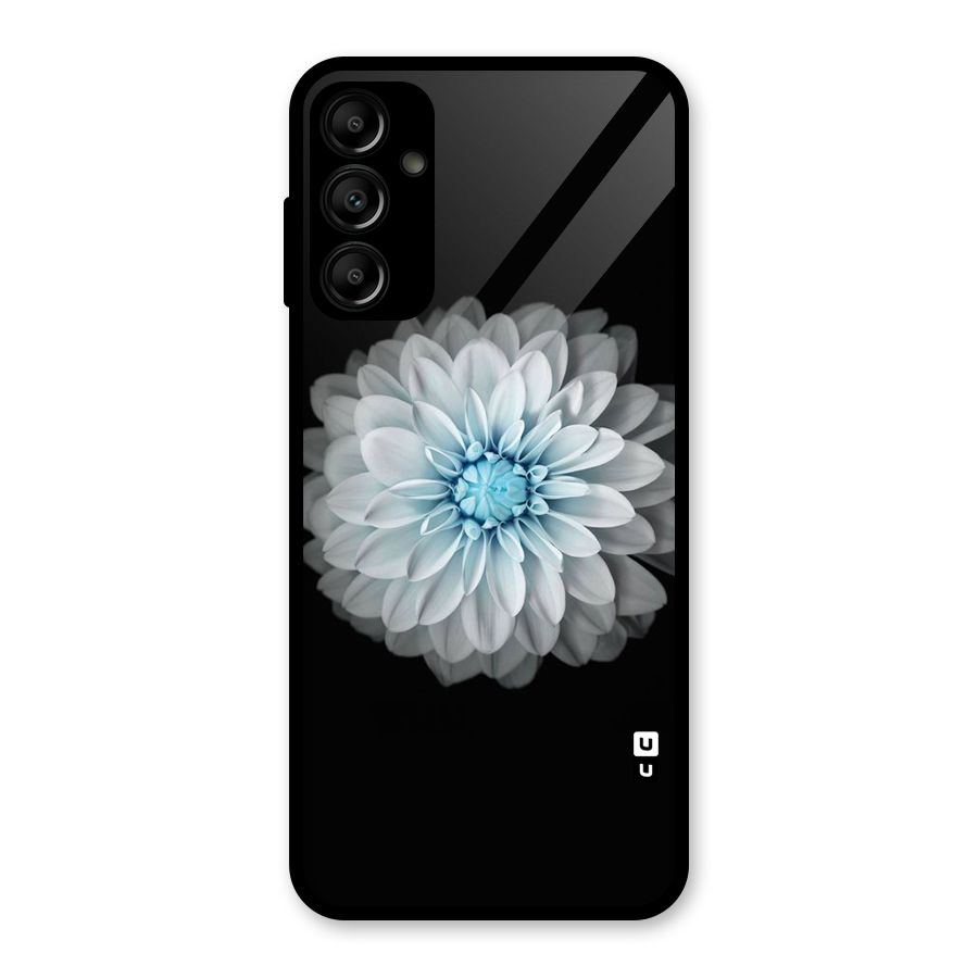 White Bloom Glass Back Case for Galaxy A14 5G