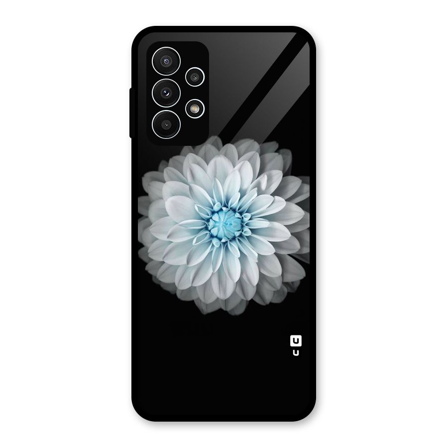 White Bloom Glass Back Case for Galaxy A23