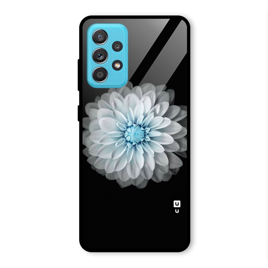 White Bloom Glass Back Case for Galaxy A52