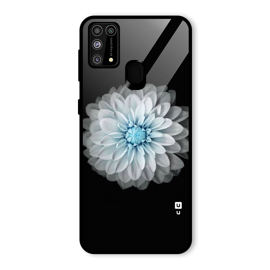 White Bloom Glass Back Case for Galaxy F41