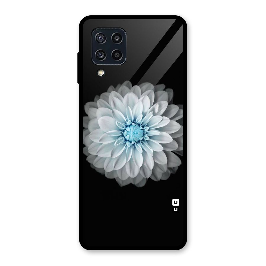 White Bloom Glass Back Case for Galaxy M32