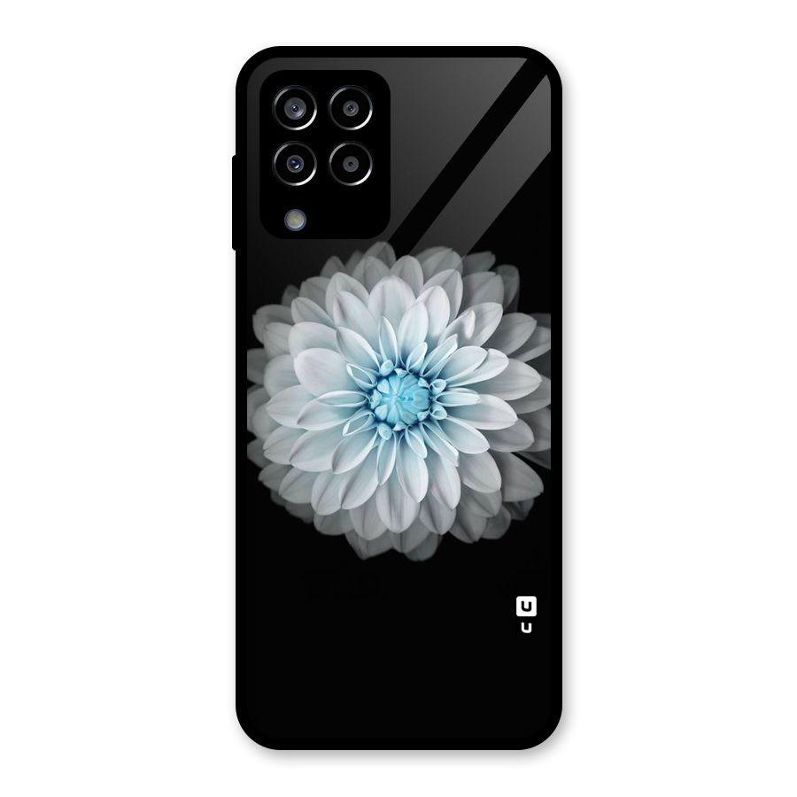 White Bloom Glass Back Case for Galaxy M33