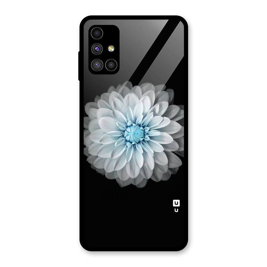 White Bloom Glass Back Case for Galaxy M51