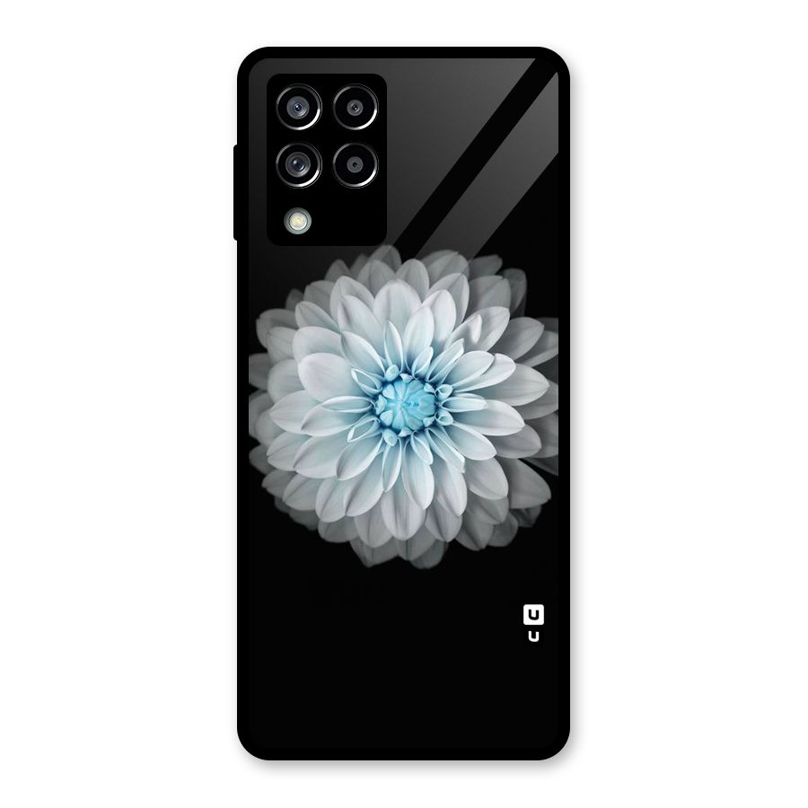 White Bloom Glass Back Case for Galaxy M53 5G