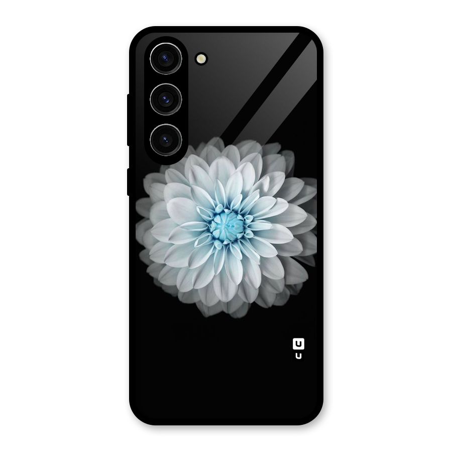 White Bloom Glass Back Case for Galaxy S23 Plus