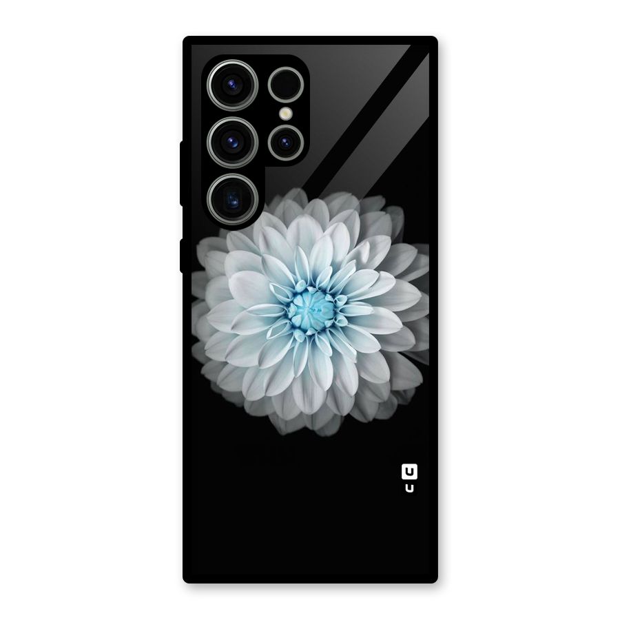 White Bloom Glass Back Case for Galaxy S23 Ultra