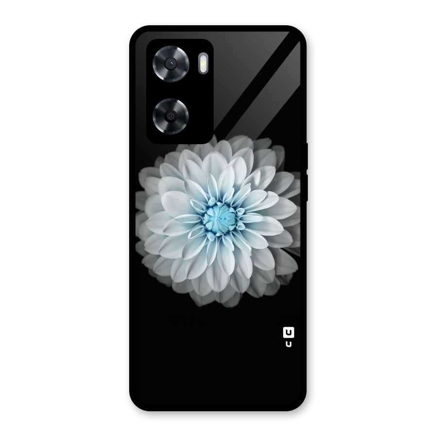 White Bloom Glass Back Case for Oppo A57 2022
