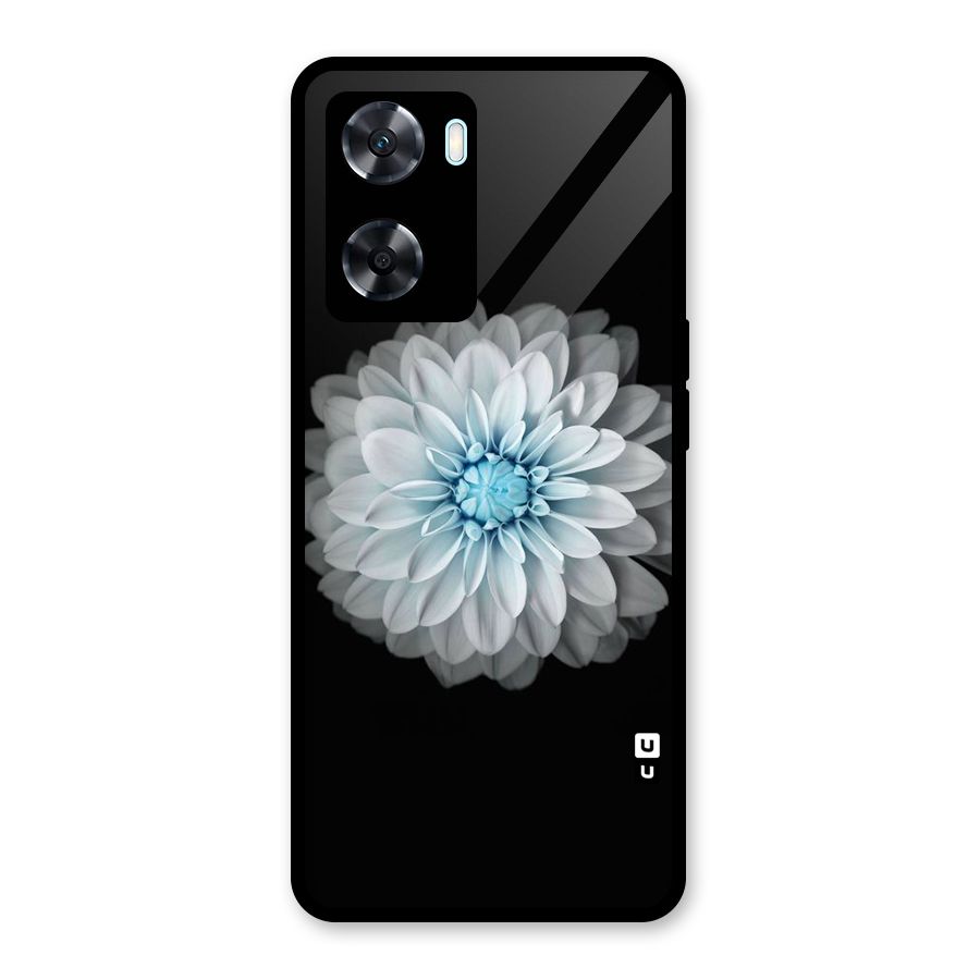White Bloom Glass Back Case for Oppo A77