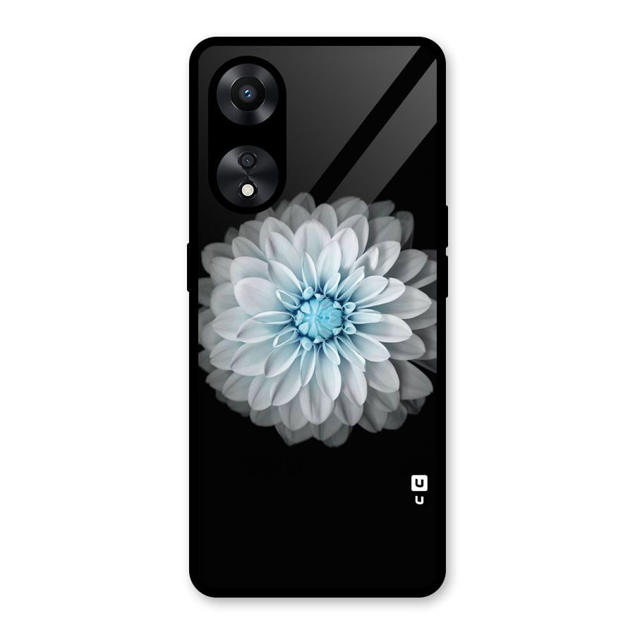 White Bloom Glass Back Case for Oppo A78