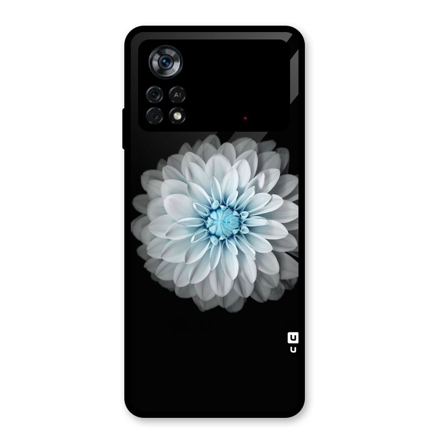 White Bloom Glass Back Case for Poco X4 Pro 5G