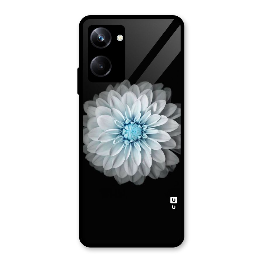 White Bloom Glass Back Case for Realme 10 Pro