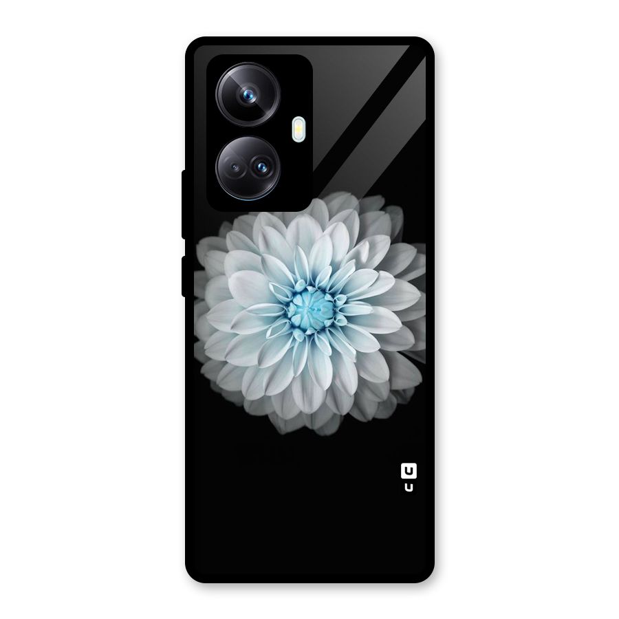 White Bloom Glass Back Case for Realme 10 Pro Plus