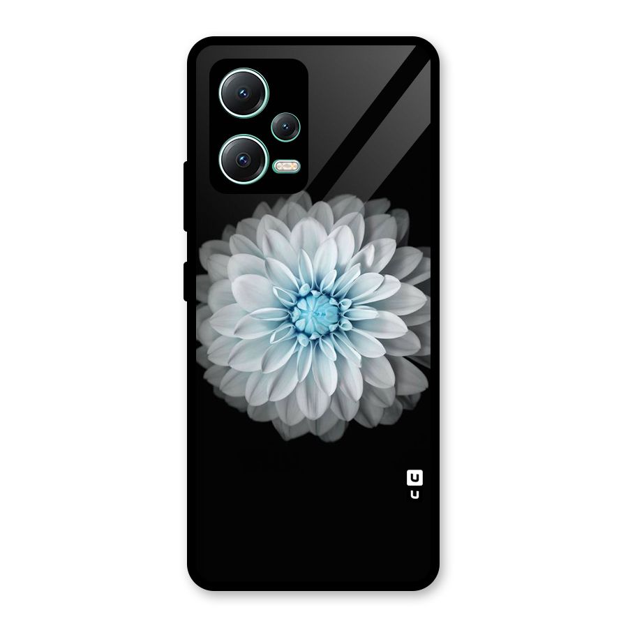 White Bloom Glass Back Case for Redmi Note 12 5G