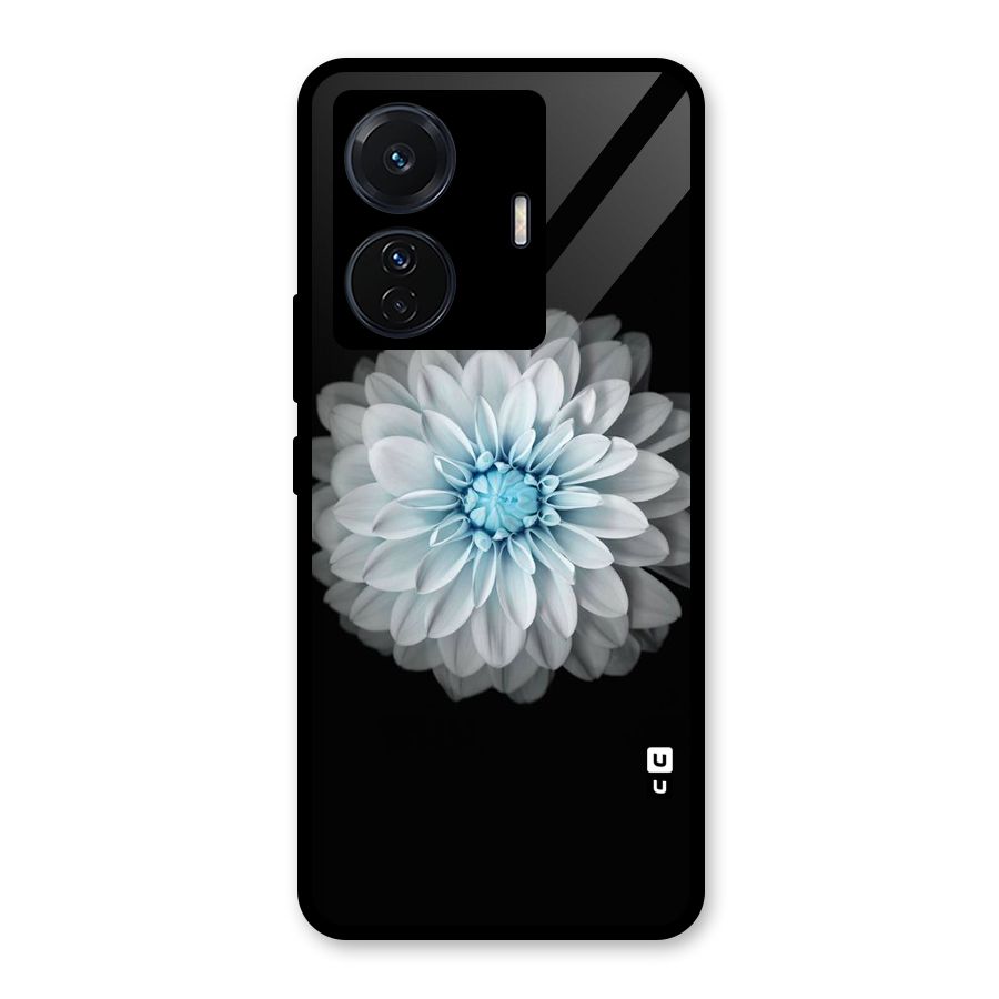 White Bloom Glass Back Case for Vivo T1 Pro