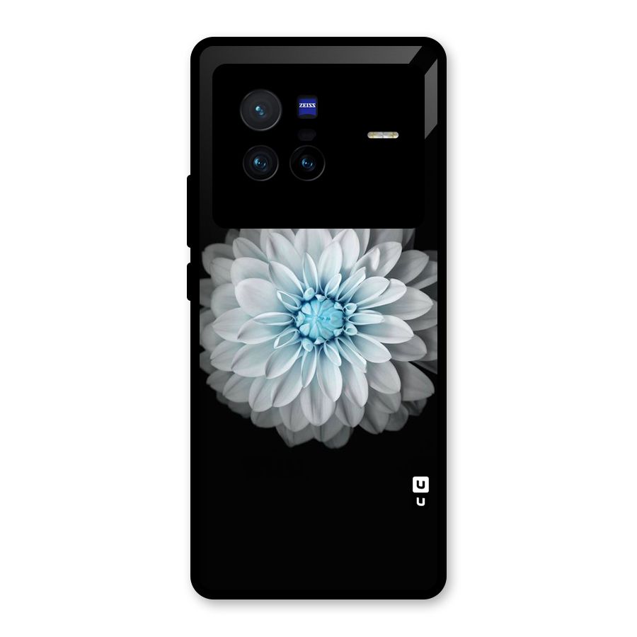 White Bloom Glass Back Case for Vivo X80