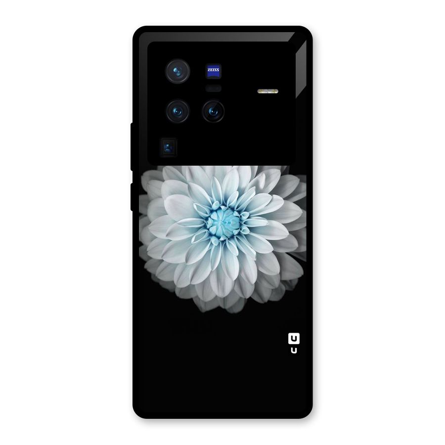 White Bloom Glass Back Case for Vivo X80 Pro