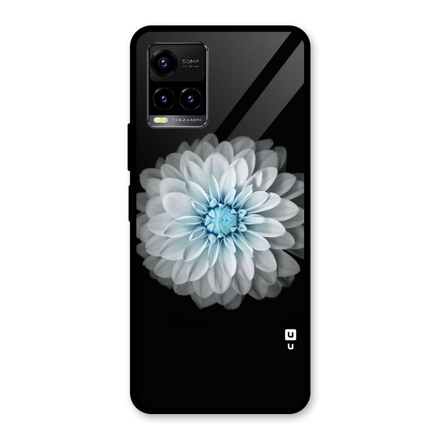 White Bloom Glass Back Case for Vivo Y21A