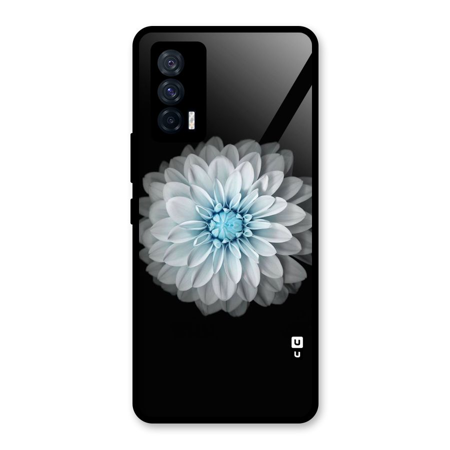 White Bloom Glass Back Case for Vivo iQOO 7 5G