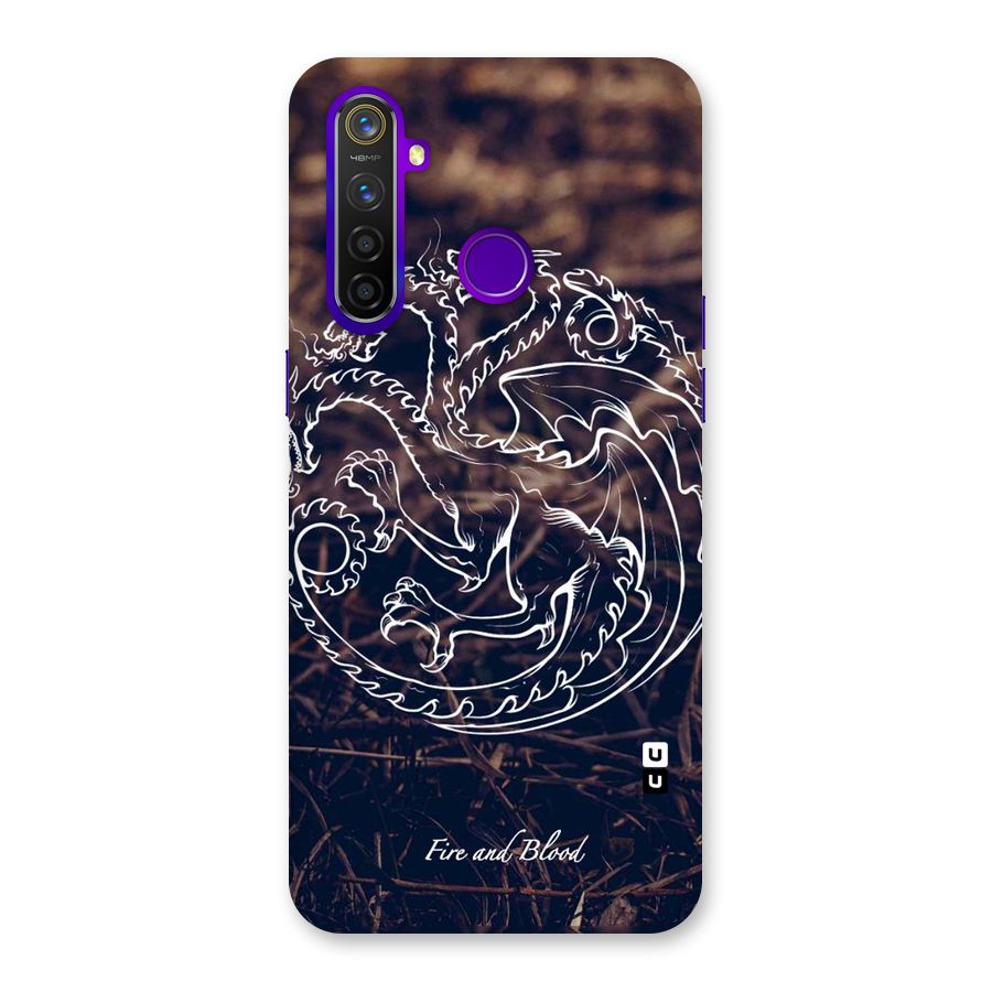 White Circle Back Case for Realme 5 Pro