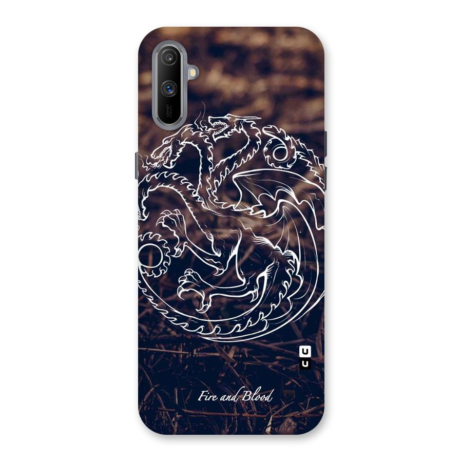 White Circle Back Case for Realme C3